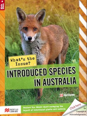 cover image of What's the Issue?: Introduced Species in Australia
